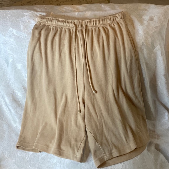 Woman Within Pants - Women’s Tan Pull On Drawstring Bermuda Shorts